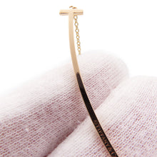 Load image into Gallery viewer, TIFFANY&Co. T Smile Necklace Size Large60011654 18K Pink Gold