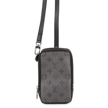 Load image into Gallery viewer, LOUIS VUITTON Eclipse Reverse Double Phone Pouch NoirM69534 Monogram Eclipse Monogram Eclipse Reverse