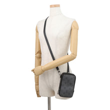 Load image into Gallery viewer, LOUIS VUITTON Eclipse Reverse Double Phone Pouch NoirM69534 Monogram Eclipse Monogram Eclipse Reverse