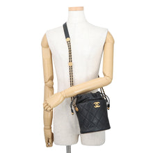 Load image into Gallery viewer, CHANEL Drawstring Chain Shoulder Bag BlackAS3371 Caviar Leather