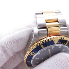 将图像加载到图库查看器中,ROLEX Submariner Date W40mm Stainless Steel K18YG Blue Dial16613