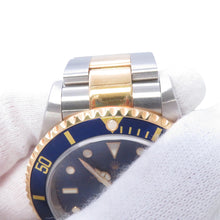 将图像加载到图库查看器中,ROLEX Submariner Date W40mm Stainless Steel K18YG Blue Dial16613