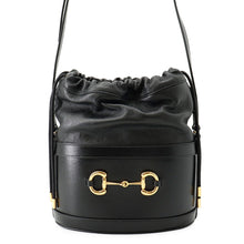 Load image into Gallery viewer, GUCCI 1955 Horsebit Baguette Shoulder Bag Black602118 Leather
