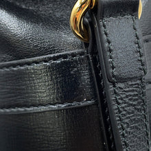 Load image into Gallery viewer, GUCCI 1955 Horsebit Baguette Shoulder Bag Black602118 Leather