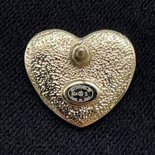 Load image into Gallery viewer, CHANEL CC Logo Metal Heart Earrings WhiteABD346 Metal
