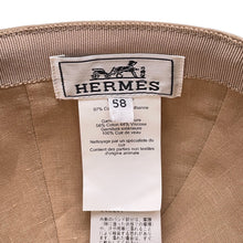 Load image into Gallery viewer, HERMES Cap Miles Size 58 Kraft Cotton97% Polyurethane3%