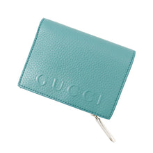 Load image into Gallery viewer, GUCCI Compact wallet Turquise Blue/Yellow835076 Leather