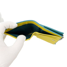 Load image into Gallery viewer, GUCCI Compact wallet Turquise Blue/Yellow835076 Leather