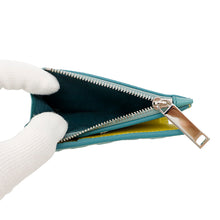Load image into Gallery viewer, GUCCI Compact wallet Turquise Blue/Yellow835076 Leather