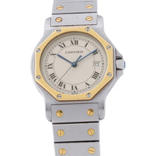 将图像加载到图库查看器中,CARTIER Santos Octagon LM W30mm Stainless Steel K18YG Ivory DialW2001583