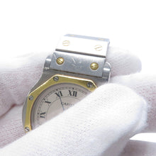 将图像加载到图库查看器中,CARTIER Santos Octagon LM W30mm Stainless Steel K18YG Ivory DialW2001583