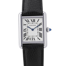 将图像加载到图库查看器中,CARTIER Tank must LM H33.7mm×W25.5mm Stainless Steel Leather Silver DialWSTA0041