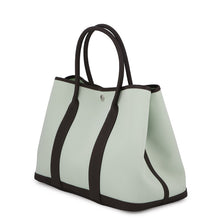 将图像加载到图库查看器中,HERMES Garden Party VertPeppermint/Marron Toile Offiche Negonda Leather Size PM