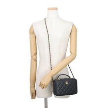 Load image into Gallery viewer, CHANEL Matelasse 2WAY Handbag Black Caviar Leather