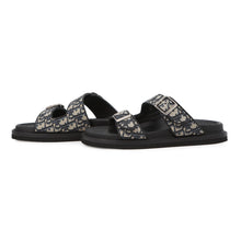 Load image into Gallery viewer, Dior Oblique Aqua Sandals Navy3SA135ZSA_H561 Canvas Rubber Size 41