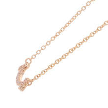 将图像加载到图库查看器中,TIFFANY&Co. T Smile Necklace Size Mini62617772 18K Pink Gold