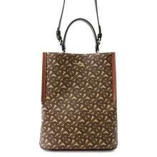 Load image into Gallery viewer, BURBERRY TBMonogram Peggy 2WAY Bag SM Beige/Black/Brown8026825 PVC Leather