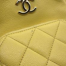 Load image into Gallery viewer, CHANEL Matelasse Drawstring Bag ChainShoulder YellowAP2913 Caviar Leather