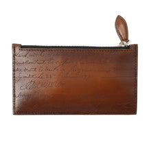 Load image into Gallery viewer, Berluti Calligraphy Key Ring Coin Purse Brown scritto leather