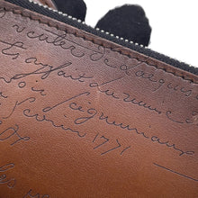 Load image into Gallery viewer, Berluti Calligraphy Key Ring Coin Purse Brown scritto leather
