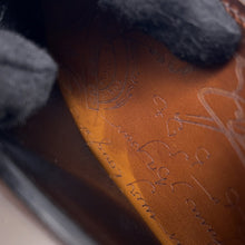 Load image into Gallery viewer, Berluti Calligraphy Key Ring Coin Purse Brown scritto leather