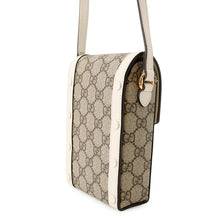 Load image into Gallery viewer, GUCCI Horsebit 1955 GG Supreme Shoulder Bag Beige/Brown/White625615 GG Supreme Leather