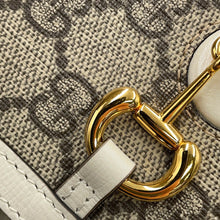 Load image into Gallery viewer, GUCCI Horsebit 1955 GG Supreme Shoulder Bag Beige/Brown/White625615 GG Supreme Leather