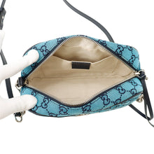 Load image into Gallery viewer, GUCCI Quilted GG Marmont Shoulder Bag Blue/Black447632 GG Canvas Leather Size Small