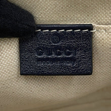 Load image into Gallery viewer, GUCCI Quilted GG Marmont Shoulder Bag Blue/Black447632 GG Canvas Leather Size Small