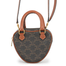 将图像加载到图库查看器中,CELINE Triomphe Heart 2WAY Bag Tan198222 PVC Leather