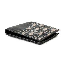 Load image into Gallery viewer, Dior saddle compact wallet Black/Beige2ADBC306YKS Canvas/Leather