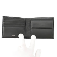 Load image into Gallery viewer, Dior saddle compact wallet Black/Beige2ADBC306YKS Canvas/Leather