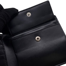 Load image into Gallery viewer, SAINT LAURENT PARIS Cassandra Logo Compact Wallet Black610193 Leather