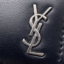 Load image into Gallery viewer, SAINT LAURENT PARIS Cassandra Logo Compact Wallet Black610193 Leather