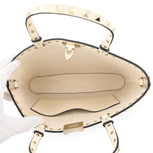 Load image into Gallery viewer, Valentino Garavani Rock Studded Tote Bag Light Ivory7W2B0S20VSF_I16 Grained Calf Leather Size Small