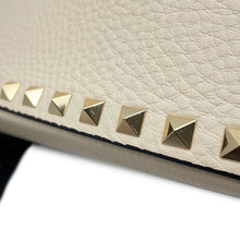 Load image into Gallery viewer, Valentino Garavani Rock Studded Tote Bag Light Ivory7W2B0S20VSF_I16 Grained Calf Leather Size Small