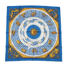 Load image into Gallery viewer, HERMES Carre Astrology Size 90 Blue Cobalt/Vieilleor/White Silk100%