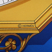 Load image into Gallery viewer, HERMES Carre Astrology Size 90 Blue Cobalt/Vieilleor/White Silk100%