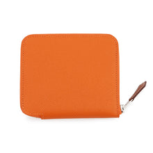Load image into Gallery viewer, HERMES Azap compact silk in Orange Epsom
