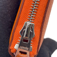 Load image into Gallery viewer, HERMES Azap compact silk in Orange Epsom