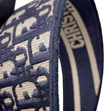 Load image into Gallery viewer, Dior Oblique headband Navy/White Canvas