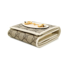 Load image into Gallery viewer, GUCCI Horsebit 1955 Wallet Ivory/Beige621891 Leather/GG Supreme