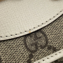 Load image into Gallery viewer, GUCCI Horsebit 1955 Wallet Ivory/Beige621891 Leather/GG Supreme