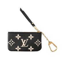 Load image into Gallery viewer, LOUIS VUITTON Card Key Case Pochette Cles Noir/BeigeM80885 Bicolor Monogram Empreinte Leather