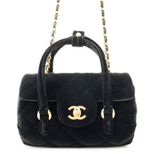Load image into Gallery viewer, CHANEL Matelasse Mini 2WAY Handbag Black Velvet