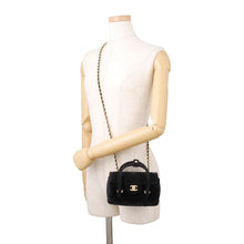 Load image into Gallery viewer, CHANEL Matelasse Mini 2WAY Handbag Black Velvet