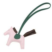 Load image into Gallery viewer, HERMES Rodeo Rose Darling / Vert Chypre / Chocolate Lambskin Size PM