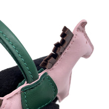 Load image into Gallery viewer, HERMES Rodeo Rose Darling / Vert Chypre / Chocolate Lambskin Size PM