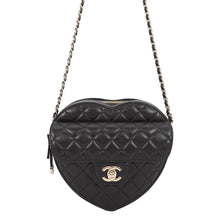 Load image into Gallery viewer, CHANEL Matelasse Heart-Shaped Chain Shoulder BlackAS5764 Lambskin