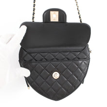 Load image into Gallery viewer, CHANEL Matelasse Heart-Shaped Chain Shoulder BlackAS5764 Lambskin